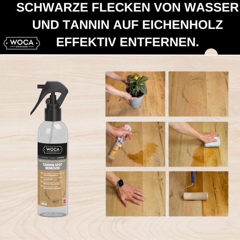 WOCA Denmark Tannin Spot Remover - Removes Black Stains and Rings On Wood Furniture, Wood Cabinets, Wood Floors and Millwork - 9oz - Image 2